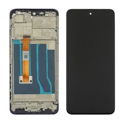 Дисплей для Realme C55 с чёрным тачскрином и корпусной рамкой. Complektuha