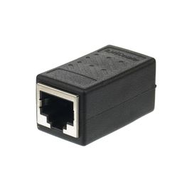 Адаптер соединитель  RJ45 to RJ45 черный. Complektuha