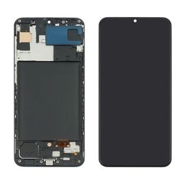 Дисплей для Samsung A307 Galaxy A30S (2019) с чёрным тачскрином и корпусной рамкой IPS. Complektuha