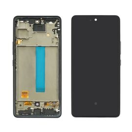 Дисплей для Samsung A536 Galaxy A53 (2022) с чёрным тачскрином и чёрной корпусной рамкой (с широким ободком) OLED. Complektuha