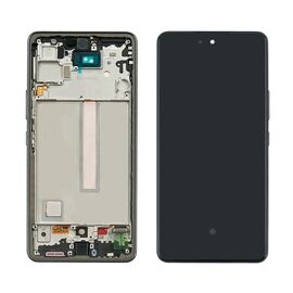 Дисплей для Samsung A536 Galaxy A53 (2022) с чёрным тачскрином и чёрной корпусной рамкой GH82-28025A оригинал. Complektuha
