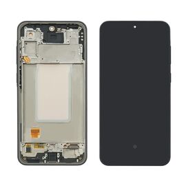 Дисплей для Samsung A366/ А566 Galaxy A36/ А56 5G (2025) с чёрным тачскрином и корпусной рамкой OLED. Complektuha