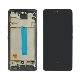 Дисплей для Samsung A536 Galaxy A53 (2022) с чёрным тачскрином и корпусной рамкой OLED. Complektuha