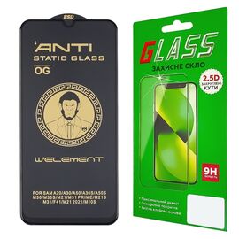 Защитное стекло для Samsung A305/ A307/ A505/ A407 A30/ A50/ A30s/ A40s (0.3 мм, 5D, чёрное) ТОП. Complektuha
