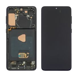Дисплей для Samsung G996B Galaxy S21 Plus с чёрным тачскрином и чёрной корпусной рамкой OLED. Complektuha