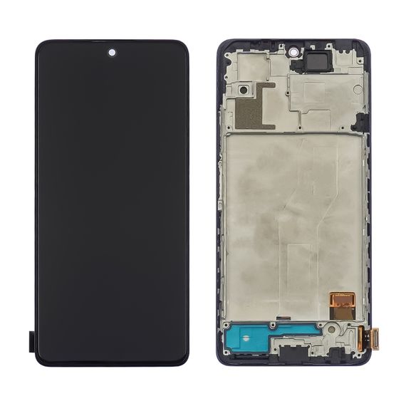 Дисплей для Xiaomi Redmi Note 10 Pro с чёрным тачскрином и корпусной рамкой OLED. Complektuha