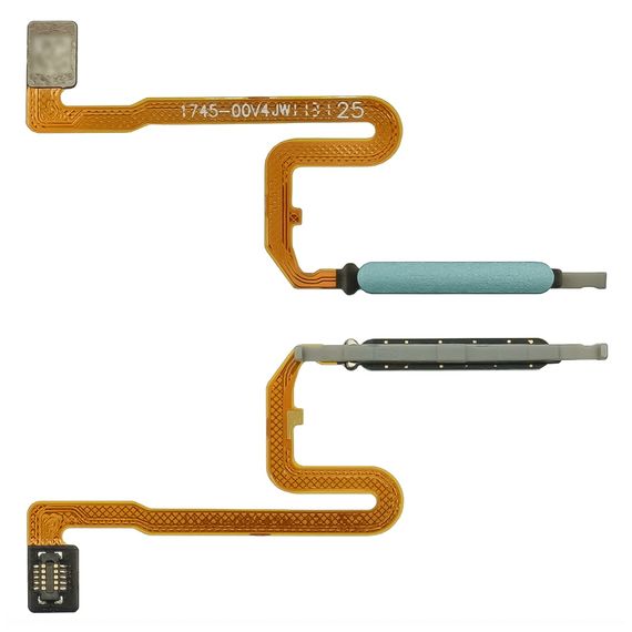 Шлейф для Xiaomi Redmi Note 10 Pro с кнопкой вкл./выкл., и синим сканером отпечатка пальца. Complektuha