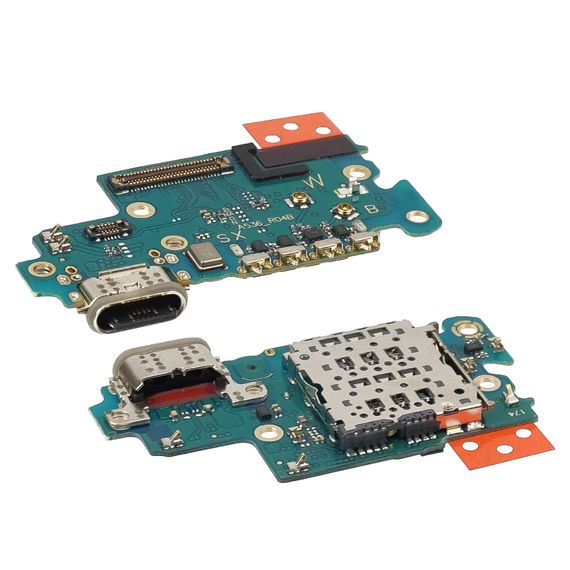 Разъем зарядки для Samsung A536 Galaxy A53 на плате с микрофоном и компонентами фото 1. Complektuha