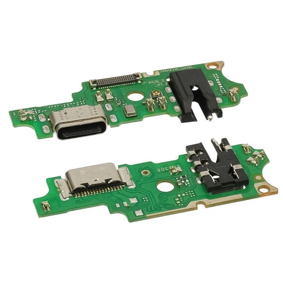 Разъём зарядки для TECNO POVA 3 (LF7n) на плате с микрофоном и компонентами фото 1. Complektuha