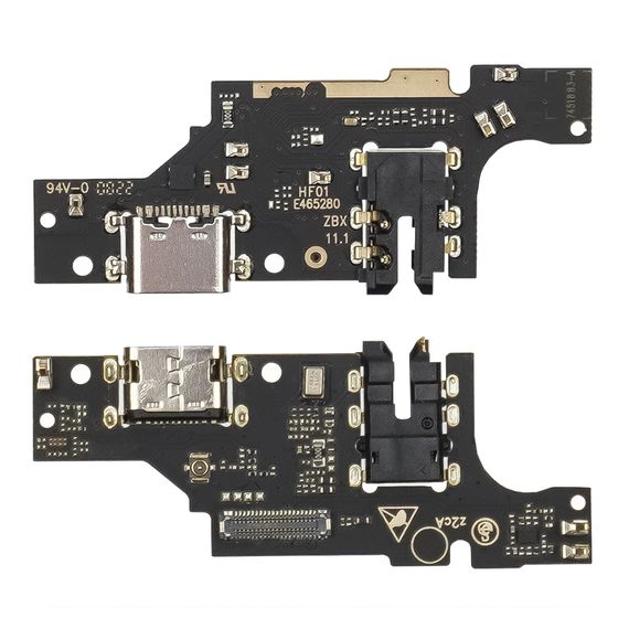 Разъём зарядки для ZTE Blade V40 Vita на плате с микрофоном и компонентами. Complektuha