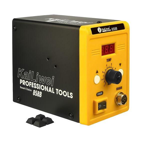 Паяльная станция KaiLiwei  858B, фен с датчиком наклона, цифровая индикация (220V, 700W) фото 3. Complektuha