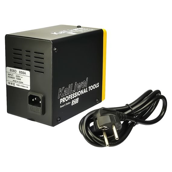 Паяльная станция KaiLiwei  858B, фен с датчиком наклона, цифровая индикация (220V, 700W) фото 4. Complektuha