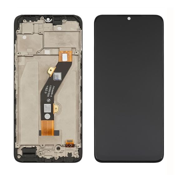 Дисплей для TECNO Spark 10 (KI5q) с чёрным тачскрином и корпусной рамкой. Complektuha