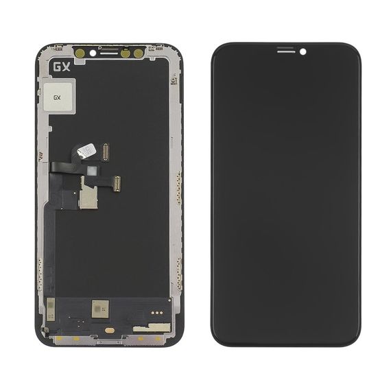 Дисплей для Apple iPhone X с чёрным тачскрином без упаковки GX-AMOLED HARD. Complektuha