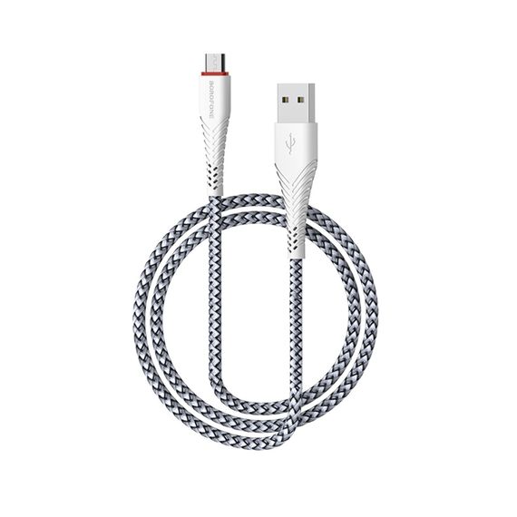 USB кабель Borofone BX25 USB to MicroUSB 1m white фото 2. Complektuha