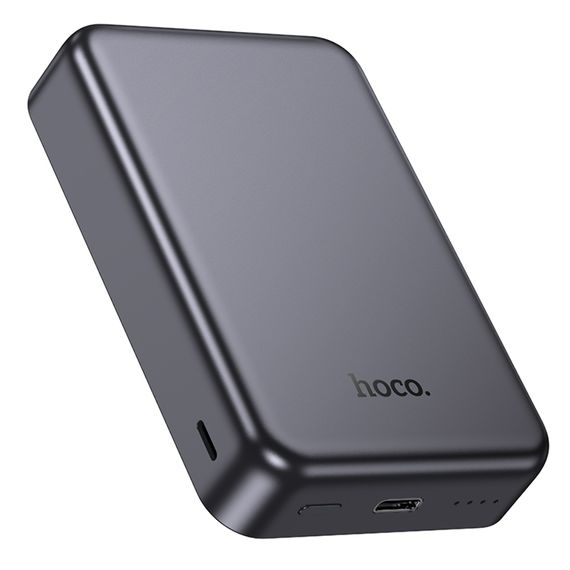 Power Bank Hoco 10000 mAh J160A PD 20W магнитный с функцией беспроводной зарядки metal gray фото 4. Complektuha