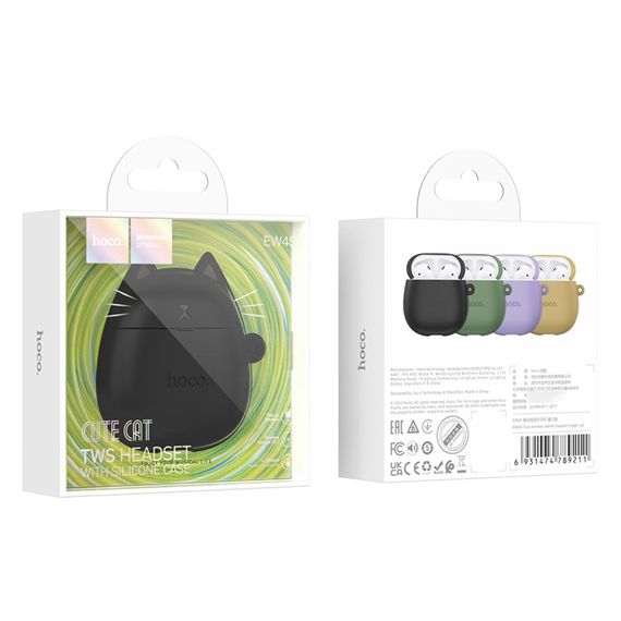 Беспроводные наушники Hoco EW45 TWS вкладыши magic cat фото 6. Complektuha