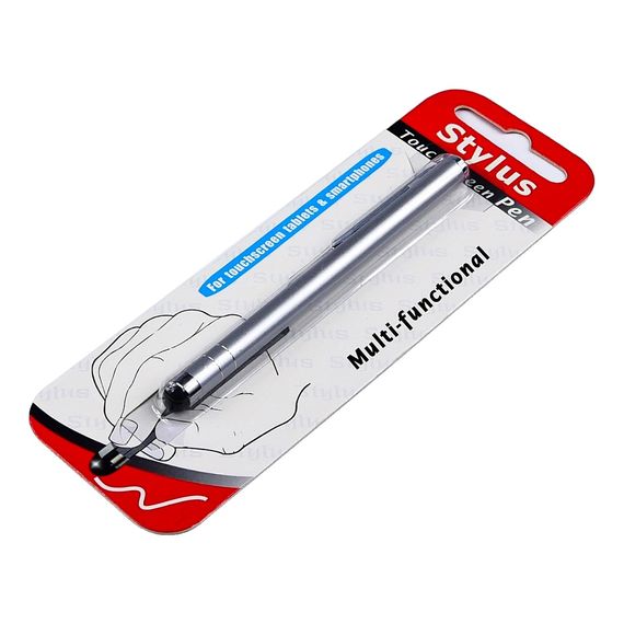 Стилус ёмкостный  , металлический, серебристый фото 1. Complektuha