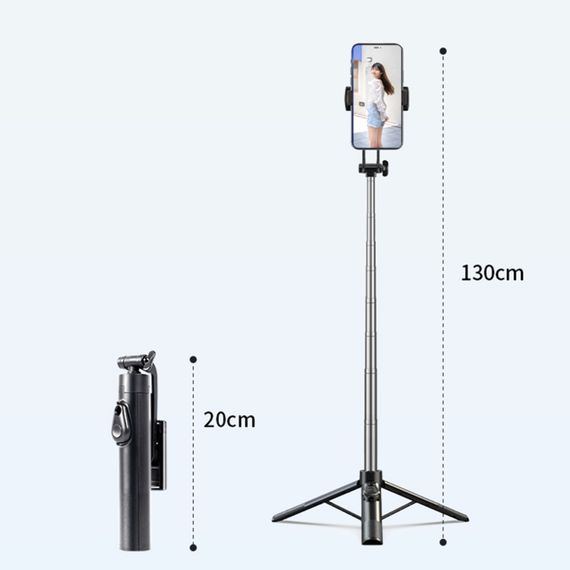 Штатив-трипод Adyss  A37 с пультом 1.3m чёрный фото 8. Complektuha