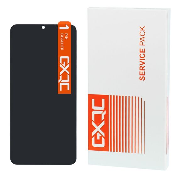 Дисплей для Realme Note 60 с чёрным тачскрином Service Pack. Complektuha