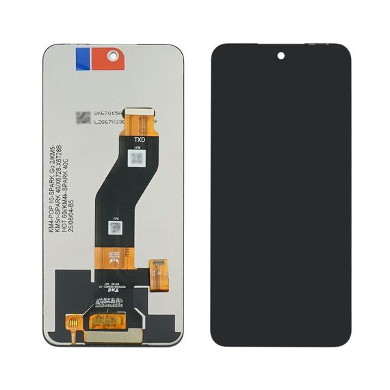 Дисплей для INFINIX Smart 10 Plus (X6725B) с чёрным тачскрином. Complektuha