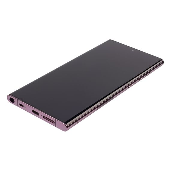 Дисплей для Samsung S908B Galaxy S22 Ultra с чёрным тачскрином та фиолетовой корпусной рамкой OLED фото 1. Complektuha