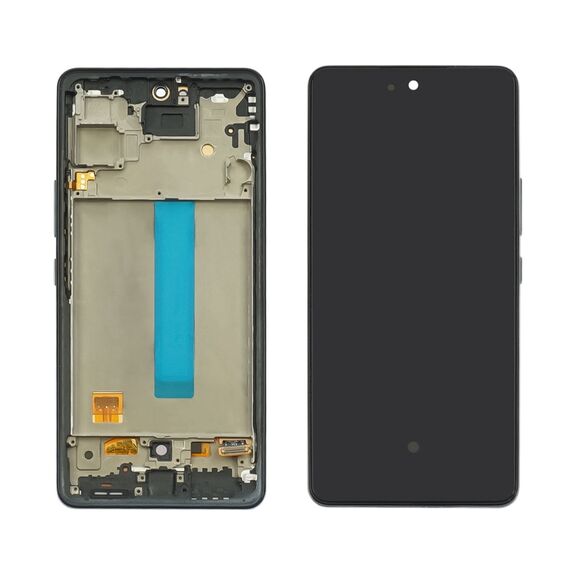 Дисплей для Samsung A536 Galaxy A53 (2022) с чёрным тачскрином и чёрной корпусной рамкой (с широким ободком) OLED. Complektuha