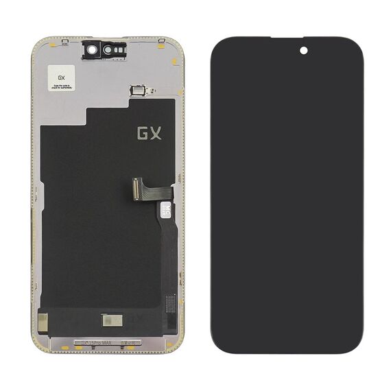 Дисплей для Apple iPhone 15 Pro Max с чёрным тачскрином GX-AMOLED. Complektuha