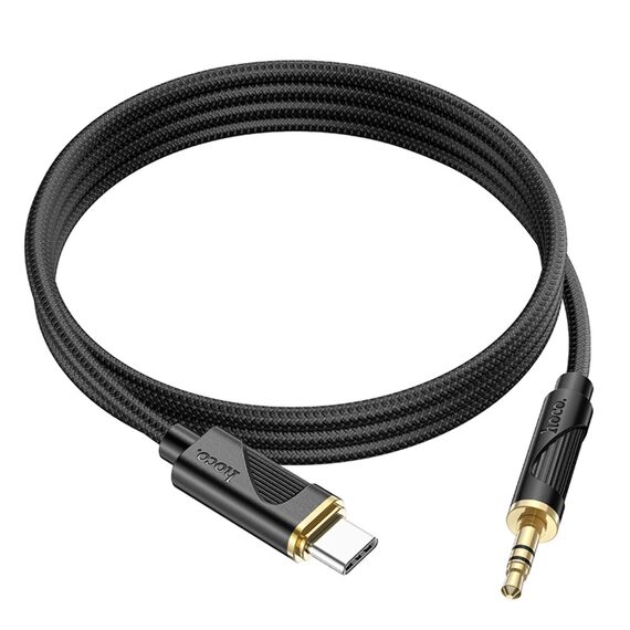 Кабель AUX Hoco  UPA30 Type-C to Jack 3.5 1m black фото 3. Complektuha