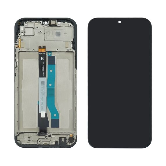 Дисплей для Xiaomi Redmi 15C (5G) с чёрным тачскрином и корпусной рамкой European Service Pack фото 1. Complektuha