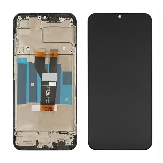 Дисплей для Realme C11 (2021) с чёрным тачскрином и корпусной рамкой. Complektuha