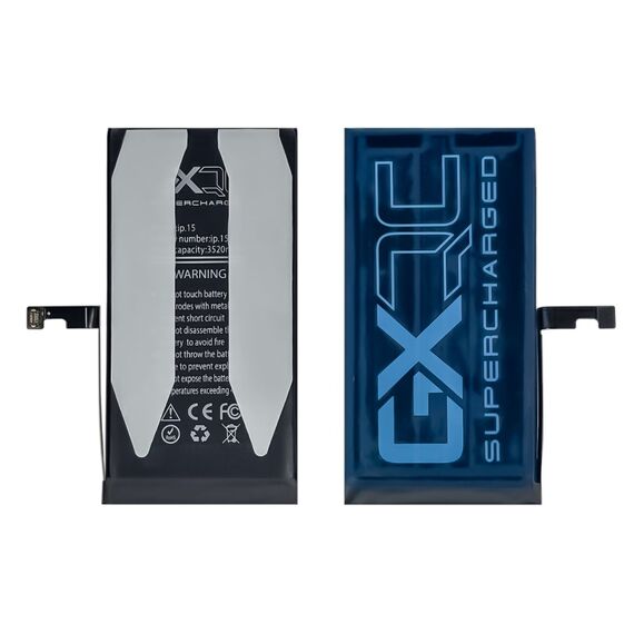 Аккумулятор GXQC Supercharged для Apple iPhone 15 IC Original New (без ошибки), усиленный (3520 mAh) Service Pack фото 2. Complektuha
