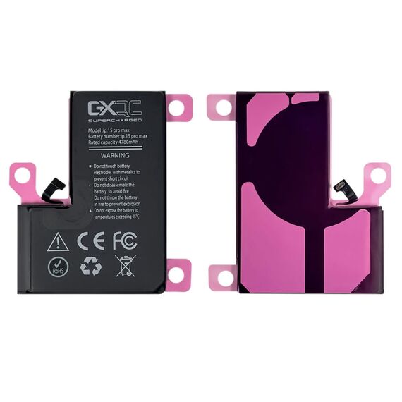 Аккумулятор GXQC Supercharged для Apple iPhone 15 Pro Max IC Original New (без ошибки), усиленный (4780 mAh) Service Pack фото 2. Complektuha