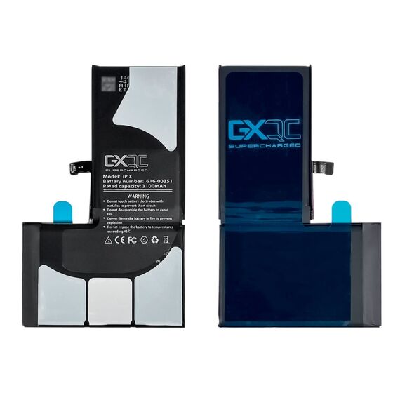 Аккумулятор GXQC Supercharged для Apple iPhone X IC HC, усиленный (3100 mAh) Service Pack фото 1. Complektuha