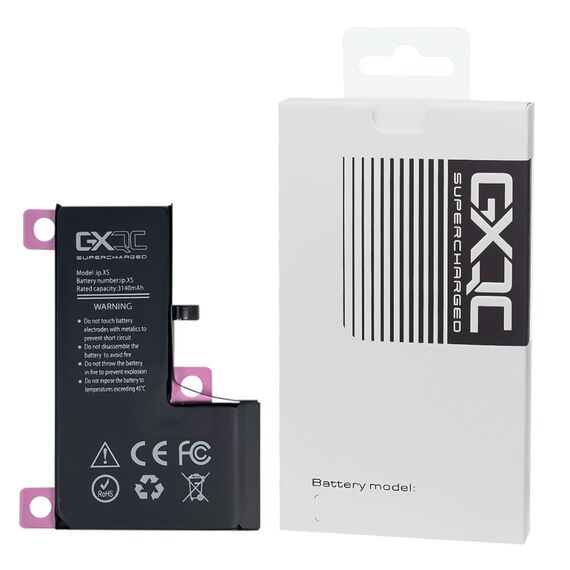 Аккумулятор GXQC Supercharged для Apple iPhone XS IC HC, усиленный (3140 mAh) Service Pack. Complektuha