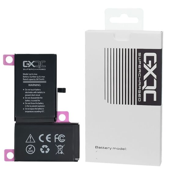 Аккумулятор GXQC Supercharged для Apple iPhone XS Max IC HC, усиленный (3675 mAh) Service Pack. Complektuha
