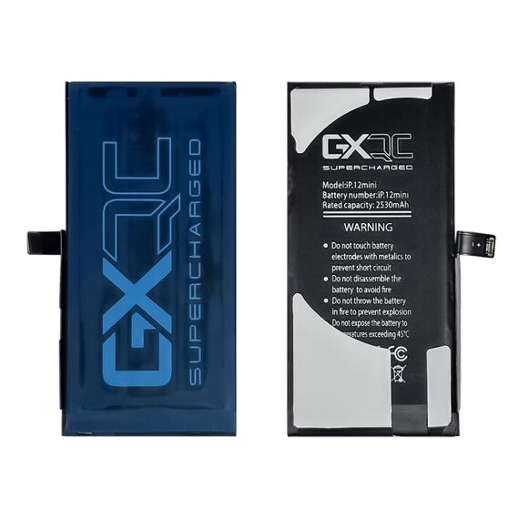 Аккумулятор GXQC Supercharged для Apple iPhone 12 Mini IC HC, усиленный (2530 mAh) Service Pack фото 1. Complektuha