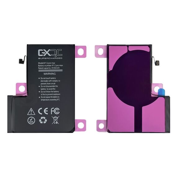 Аккумулятор GXQC Supercharged для Apple iPhone 12 Pro Max IC HC, усиленный (4530 mAh) Service Pack фото 1. Complektuha