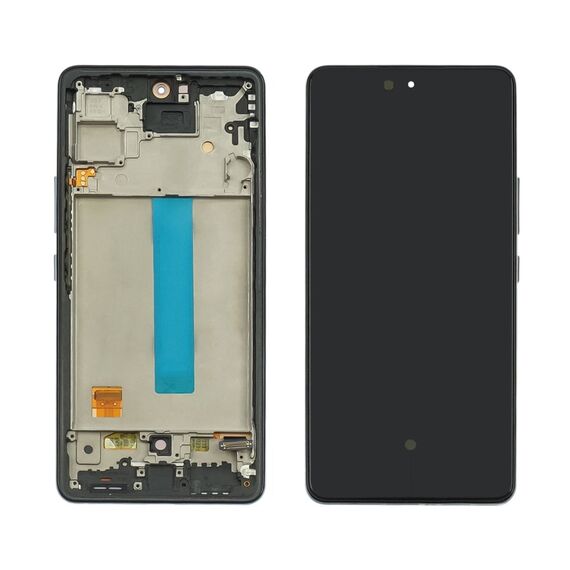 Дисплей для Samsung A536 Galaxy A53 (2022) с чёрным тачскрином и корпусной рамкой OLED. Complektuha