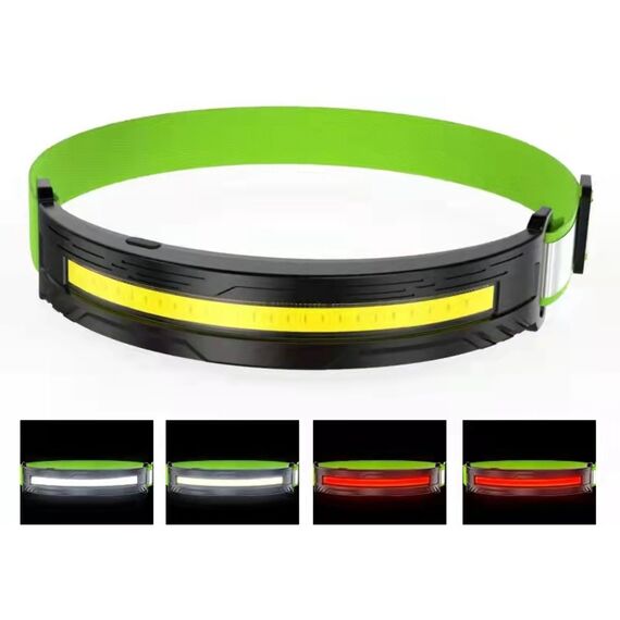 Фонарик аккумуляторный LED COB  T128, налобный, 250 lm, встроенный аккумулятор 700 mAh, Type-C, 4 режима, black фото 4. Complektuha