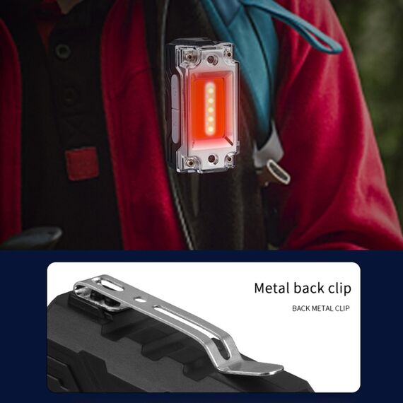 Фонарик аккумуляторный LED COB  T133, налобный, 200 lm, встроенный аккумулятор 700 mAh, Type-C, 5 режимов, black фото 3. Complektuha