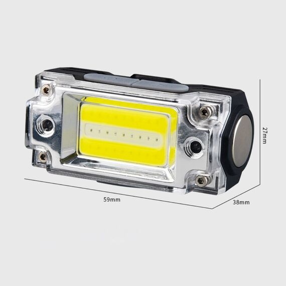 Фонарик аккумуляторный LED COB  T133, налобный, 200 lm, встроенный аккумулятор 700 mAh, Type-C, 5 режимов, black фото 5. Complektuha