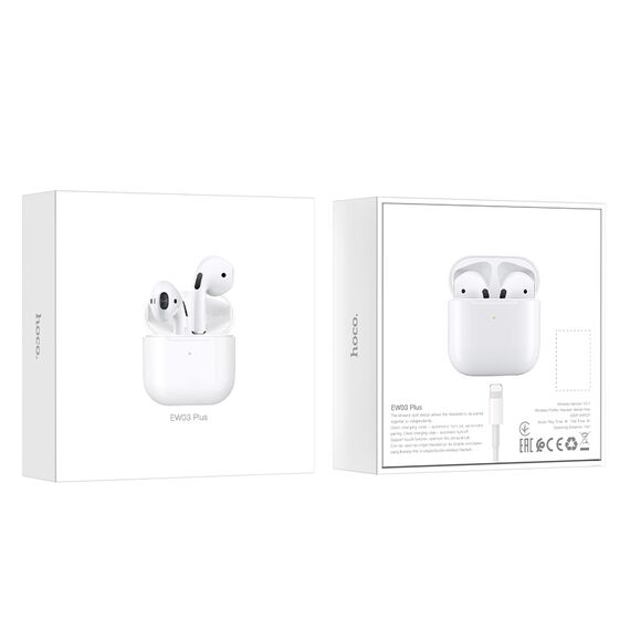 Беспроводные наушники Hoco EW03 Plus вкладиші white фото 7. Complektuha