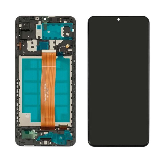Дисплей для Samsung M127F Galaxy M12 (2021) з чорним тачскрином та корпусною рамкою GXQC Service Pack фото 1. Complektuha