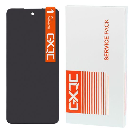 Дисплей для TECNO Spark 20 (KJ5n) з чорним тачскрином GXQC Service Pack. Complektuha
