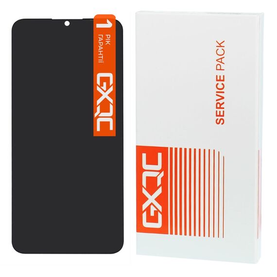 Дисплей для Realme C20/ C21 з чорним тачскрином GXQC Service Pack. Complektuha