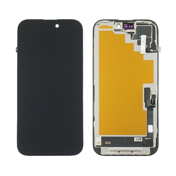 Дисплей для Apple iPhone 16 з чорним тачскрином 60Hz GXQC-Super OLED SOFT Service Pack фото 1. Complektuha